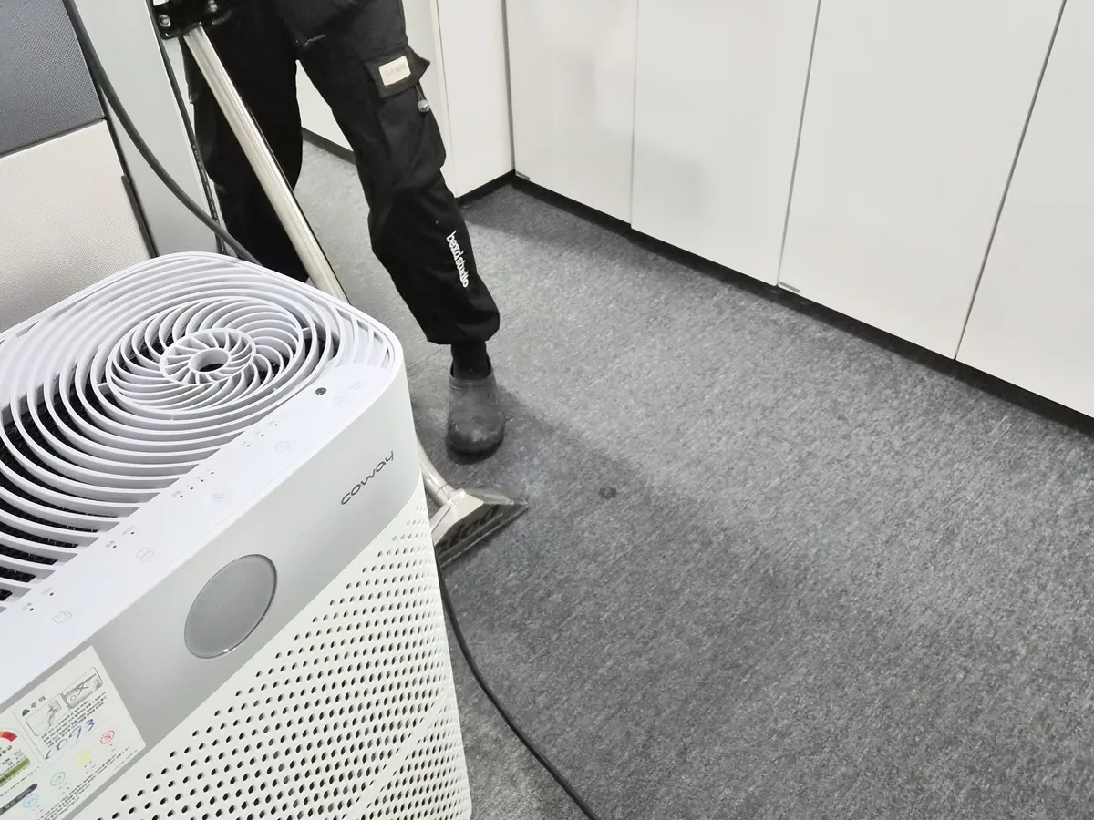 양천구 목2동 사업장 로비·복도 카페트 바닥 위생청소 사례 - 행진크린